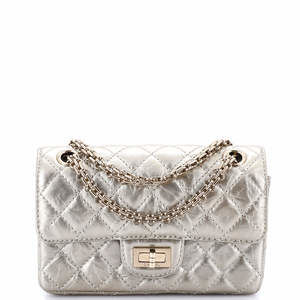 Chanel Mini Reissue 2.55 Flap Bag Quilted Metallic Calfskin